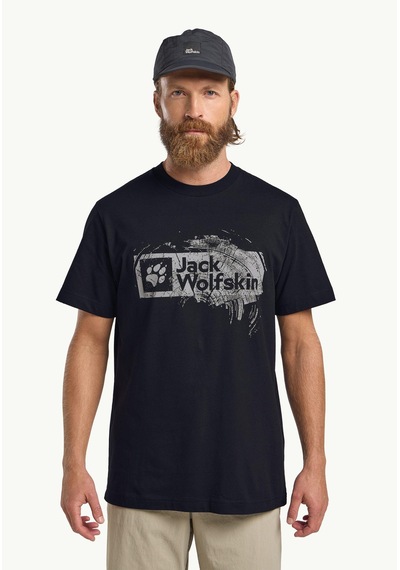 Jack Wolfskin Brand T M Erkek T-shirt-29683 Lacivert