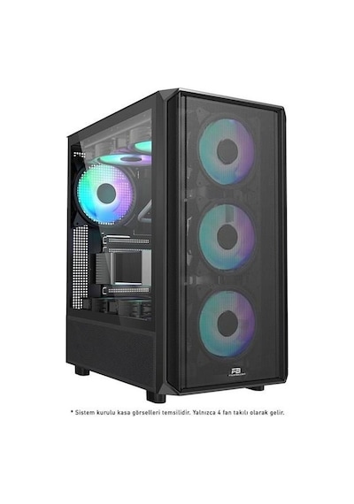 Powerboost PB-P3602BB 850 W 80+ Bronze Gamıng Mıd Tower PC Kasa