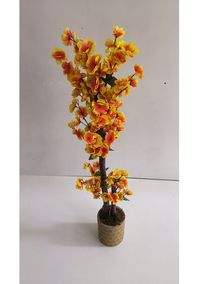 Rüzgar Yapay Çiçekçilik 100 Cm Sarı Sakura Ağacı Sari