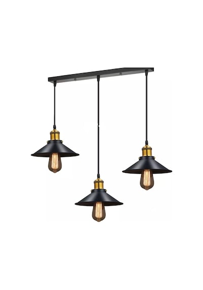 Mylights Retro Metal Üçlü Sıralı Rustik Avize 60Cm En Masa