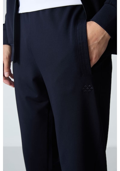 Tommy Life Lacivert Pamuklu Kalın Yumuşak Dokulu Comfort Fit Basic Erkek Eşofman Takım - 85260 Lacivert