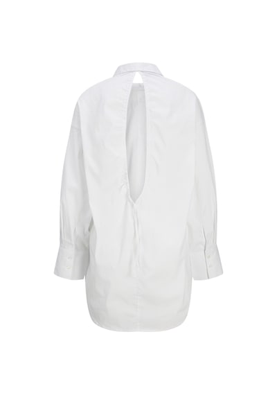 Jack & Jones Kadın Sırt Dekolteli Çizgili Gömlek - Magna Bright White Çok Renkli