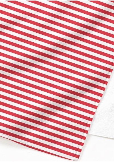 Çizgili Kırmızı Beyaz Marine Plaj Havlusu - Modern Nautical Stil Hızlı Kuruyan Mikrofiber Havlu Çok Renkli