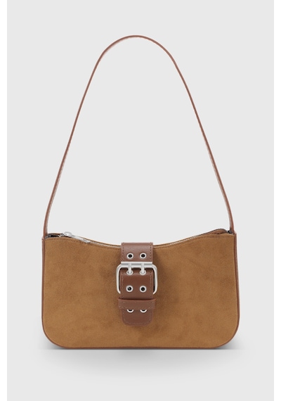 Housebags Kadın Süet Kahverengi Tokalı Vintage Görünüm Omuz Çantası 268 Süet Taba
