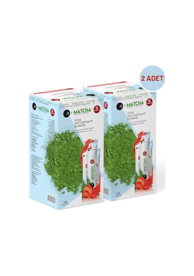 Premium Japanese Çilek Aromalı Detox Burner Form Matcha Çayı 2 Kutu