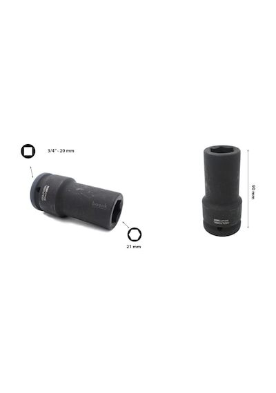 Ceta Form 21 mm Havalı Derin Lokma Anahtar C74-H21