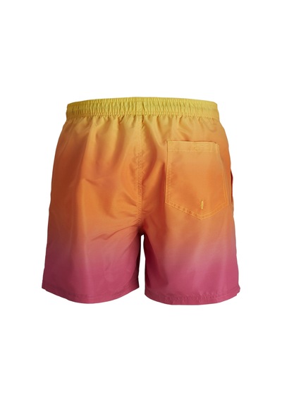 Jack&jones Plus Erkek Ombre Plaj Şortu - Rahat Ve Şık Turuncu
