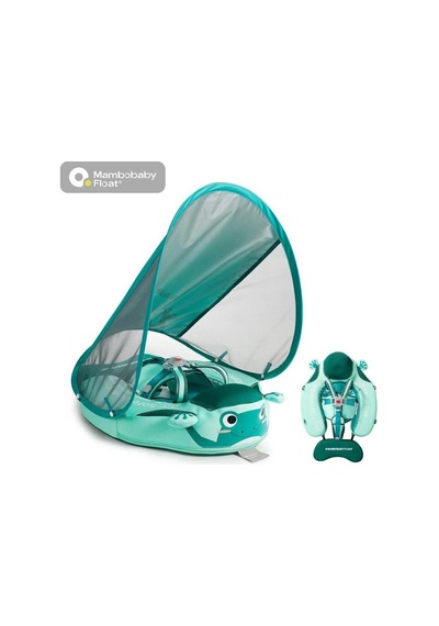 Mambobaby Yüzme Simidi - Frogs, Emniyetli, Gölgelikli Ve Ayak Destekli