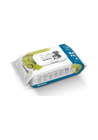 M-pets Avocado Kedi Ve Köpekler İçin Temizlik Mendili 80'li