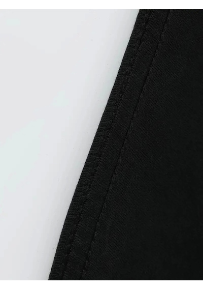 Modi Baskılı Oversize Bisiklet Yaka T-shirt - Siyah - Mymg158971