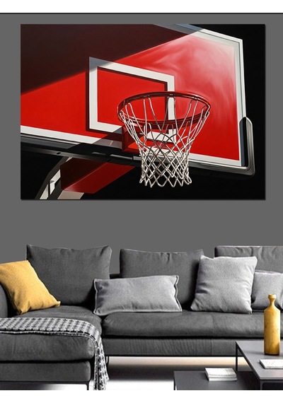Basketbol Panyası Potası Spor Dekoratif Kanvas - Mdf Ahşap Tablo