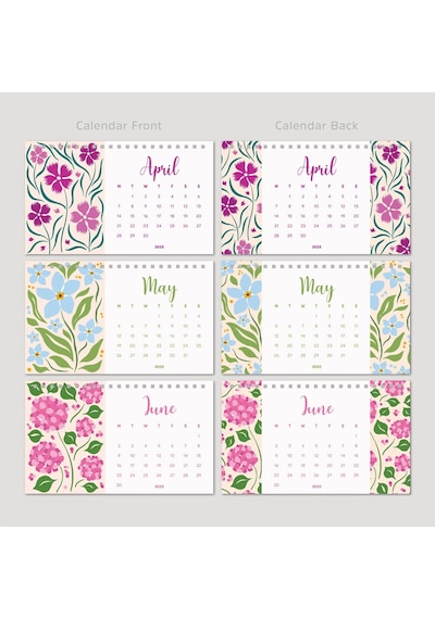Çiçek Galerisi 2027 Masa Takvimi, Rengarenk Çiçekli Takvim, 2027 Desk Calendar, Flowers Calendar 202