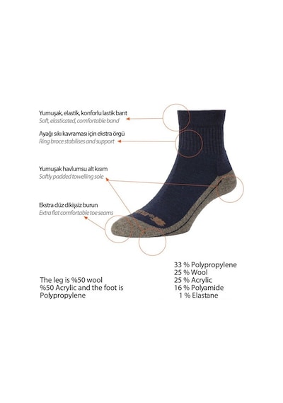 Lafuma Warm & Walk Çorap Lfv1021 Lacivert-kahve