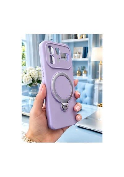 İnfinix Note 60 İle Uyumlu 360 Derece Dönebilen Kalın Metal Magsafe Halka Stantlı İçi Kadife Korumalı Ultra Lüx Premium Silikon Kılıf Lila İnfinix Note 60 İle Uyumlu 360 Derece Dönebilen Kalın Metal Magsafe Halka Stantlı İçi Kadife Korumalı Ultra Lüx Premium Silikon Kılıf Lila