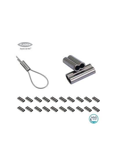 Fladen Çiftli Tel Sıkıştırma Burç 2.0mm 180-200lbs (20 Adet)