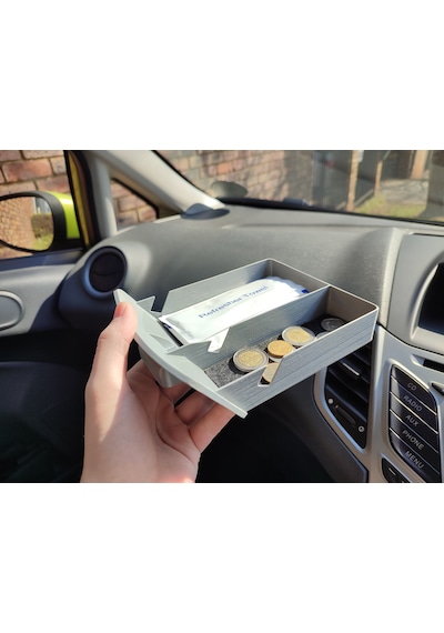 Ford Fiesta Mk7 Orta Konsol Saklama Çekmecesi 2009-2017 Gizli Bölme Organizer Çekmece Gri