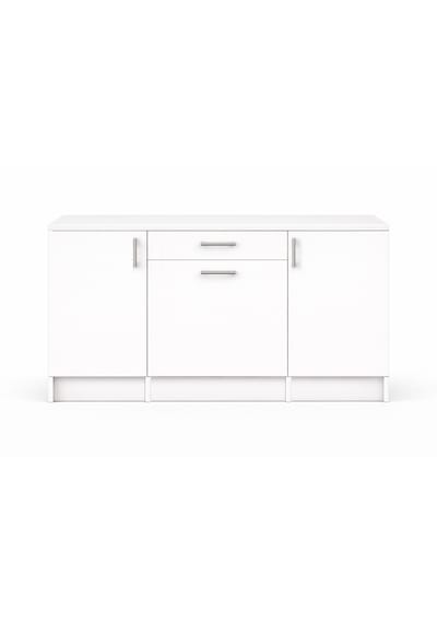 Kali Alt Modül-çok Amaçlı Dolap -140 Cm -3 Kapaklı-1 Çekmeceli-laminat Beyaz Tezgah Dahil Kali Alt Modül-çok Amaçlı Dolap -140 Cm -3 Kapaklı-1 Çekmeceli-laminat Beyaz Tezgah Dahil
