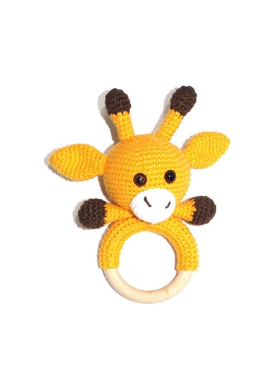 Zürafa Amigurumi Çıngırak Çok Renkli