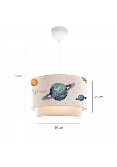 Homing Space Uzay Temalı Çocuk Odası Sarkıt 241289 Krem