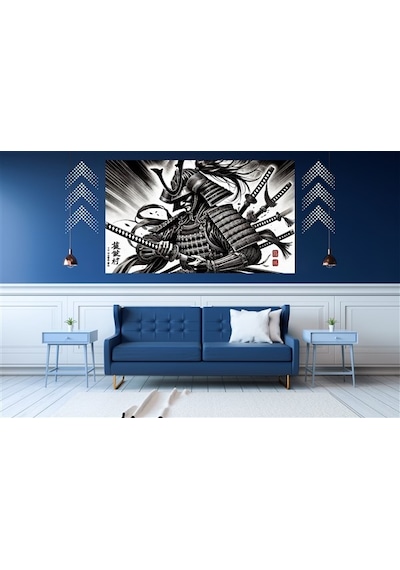 Ti-play Bahar Çiçekleri Shogun 60x90cm Modern Samuray Pvc Çerçevesiz Tablo
