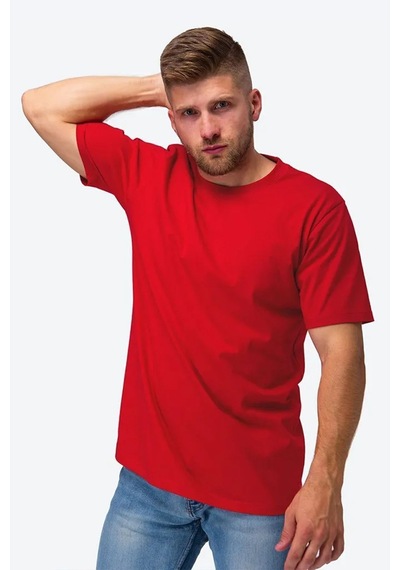 Uyguntarz Unisex Pamuklu Oversize Basic Tshirt Kırmızı