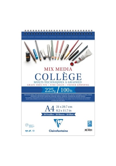 Cleirefontaine Mix Media College A4 225 Gr 20 Yp.
