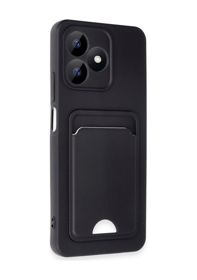 Newface - 164 - Realme Note 50 4g Kılıf Kelvin Kartvizitli Silikon - Csmo-tex - - Siyah Sıyah