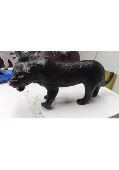 Plastik Oyuncak Hayvan Büyük Boy Kara Panter 17 Cm