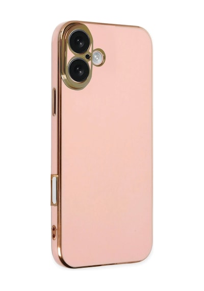 Newface - 292 - iPhone Uyumlu 16 Kılıf Volet Silikon - Csmo-tex - - Pembe