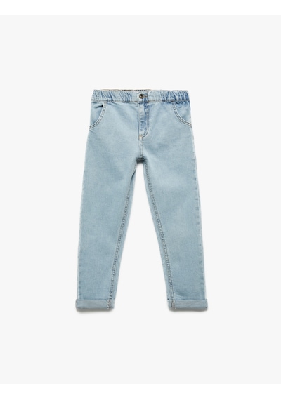 Koton Pamuklu Relax Fit Denim Pantolon Lıght Indıgo 6wmb40001td Açık Mavi