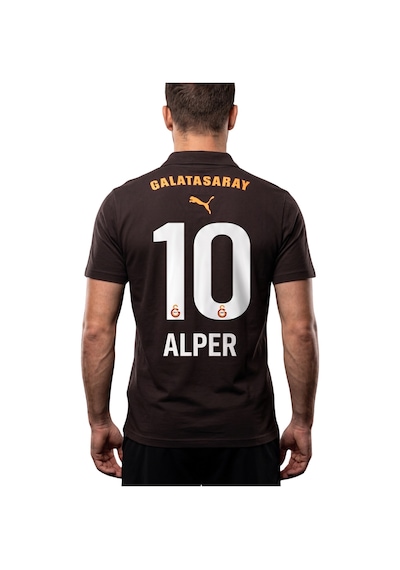 Galatasaray Lisanslı A-takım Uv Kutulu Kişiye Özel Polo Yaka Siyah T-shirt SIYAH