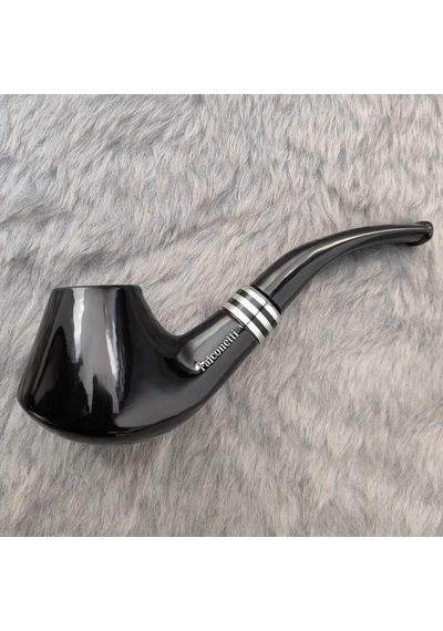 Falconetti Siyah Parlak Sandalwood Ahşap Pipo Rc99