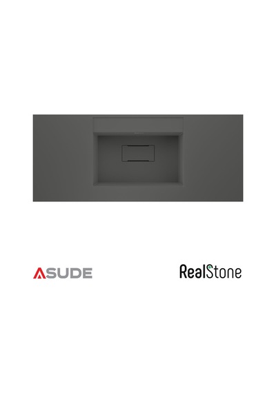 Realstone Flatstone Etajerli Granit Lavabo 100 50 Cm Gri