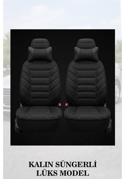 Citron C3 2022 Uyumlu Premium Siyah Renk Lüks 2 Adet Minder Ve Yastık