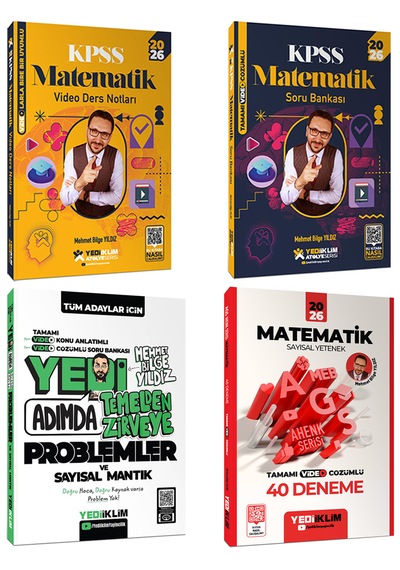 Yediiklim 2026 Kpss Atölye Serisi Matematik Konu Soru Deneme Yedi Adımda Problemler Seti 4 Kitap