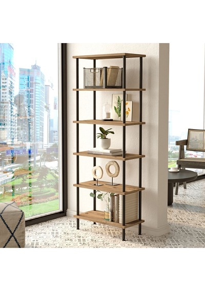 Versa Metal Kitaplık 6 Raflı 158cm Atlantik Çam Ver3-a Atlantik Çam Versa Metal Kitaplık 6 Raflı 158cm Atlantik Çam Ver3-a Atlantik Çam