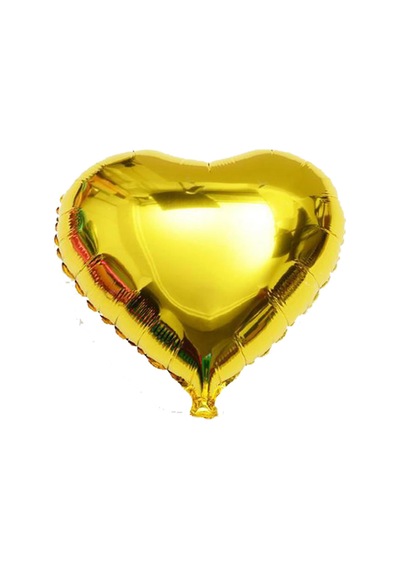 1 Adet 45 CM Altın Sarısı Gold Kalp Folyo Balon