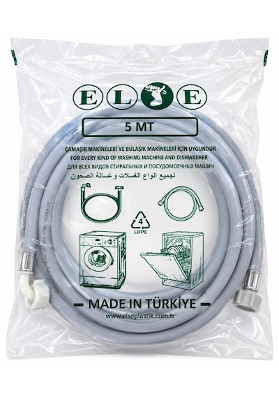 Else Çamaşır Ve Bulaşık Makinası Temiz Su Şebeke Hortumu 5m 1 Adet
