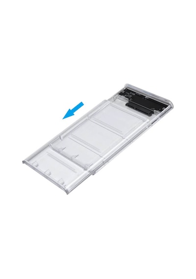 Wozlo 2.5 İnç Sata Usb 2.0 Harddisk Kutusu - Şeffaf - Mini Usb