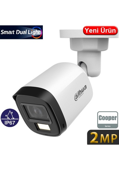 Dahua Hac-b1a21-u-ıl 2mp 3.6mm 4ın1 Smart Dual Led Full Color Hdcvı Bullet Kam-30mt