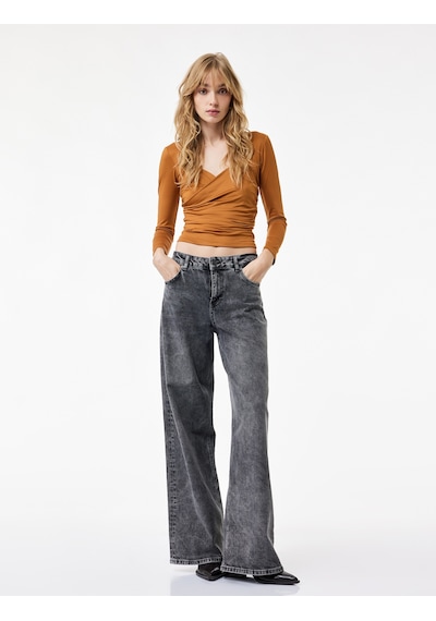 Koton Uzun Kollu Slim Fit Kruvaze V Yaka Saten Bluz Kiremit 6wak50356ek Terracotta Koton Uzun Kollu Slim Fit Kruvaze V Yaka Saten Bluz Kiremit 6wak50356ek Terracotta