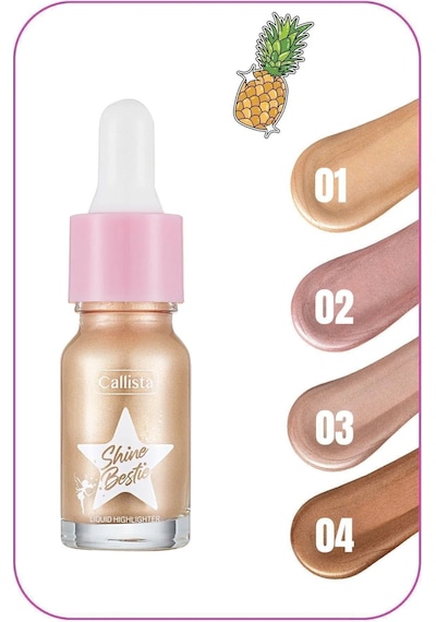 Callista Shine Bestie Highlighter Işıltılı Likit Aydınlatıcı - 01 Glam Pixie