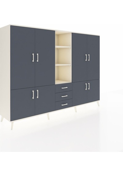 Hyperion Dolap 11 Raflı 3 Çekmeceli 8 Kapaklı 220x44x163 Aytaşı-a Aytaşı-antrasit Hyperion Dolap 11 Raflı 3 Çekmeceli 8 Kapaklı 220x44x163 Aytaşı-a Aytaşı-antrasit
