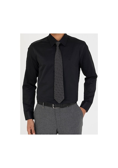 Pierre Cardin Slim Fit Uzun Kollu Basic Gömlek 50277778-vr046 Siyah