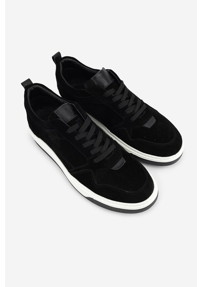 Valmenti Erkek Hakiki Deri Siyah Süet Sneakers & Spor Ayakkabı 1212 2507 Erk Ayk Y26 Sıyah Suet