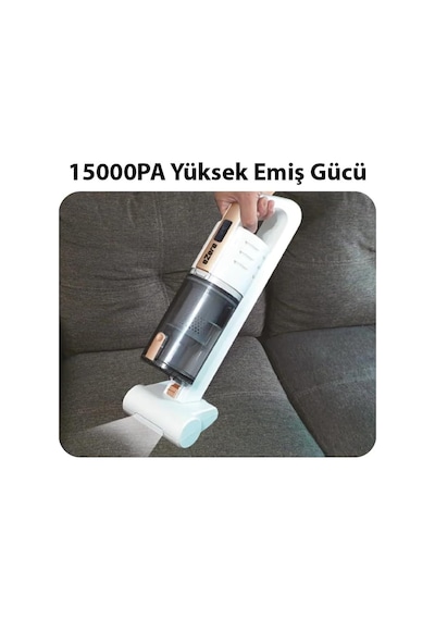 15000pa Led Işıklı Kuru Islak Kullanım Kablosuz Güçlü El Araç-ev Süpürgesi Tek Renk