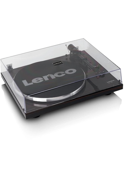 Lenco LBT-345WA Bluetooth Ve Ortofon 2M Kırmızı Kartuşlu Pikap Plak Çalar + Krom Plak Sabitleyici