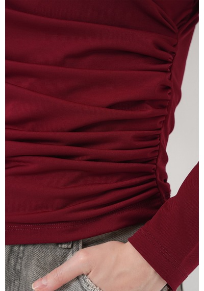 Bigdart 939 Anvelop Yaka Sandy Bluz - Bordo