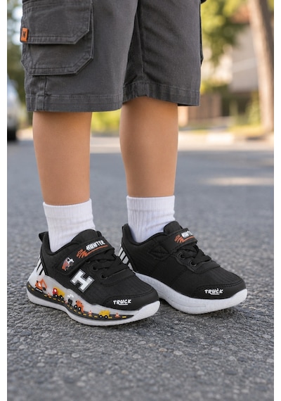 Mini Bonito Kız Erkek Çocuk Sneakers Spor Ayakkabı Desenli Tabanlı Modern Günlük Rahat Çocuk Ayakkabısı Siyah Mini Bonito Kız Erkek Çocuk Sneakers Spor Ayakkabı Desenli Tabanlı Modern Günlük Rahat Çocuk Ayakkabısı Siyah