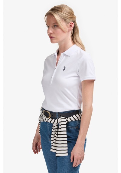 U.S. Polo Assn. U.s. Polo Assn. Kadın Beyaz Tişört Basic 50321818-vr013